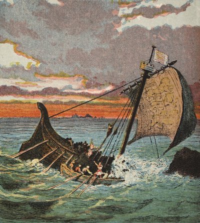 Wreck of the White Ship by English School